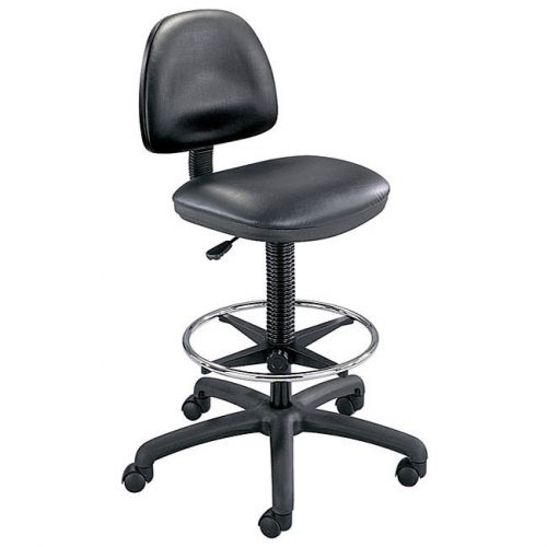 Safco black precision vinyl drafting chair/ foot ring for sale