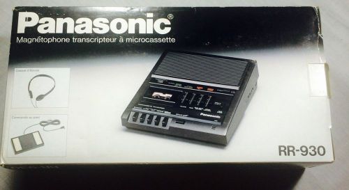 PANASONIC MICROCASSETTE TRANSCRIBER RR-930 Barely Used No Headset