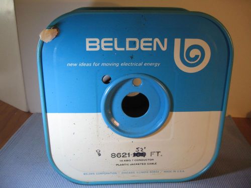 Belden #8621 unshielded cable, 7 conductors, 16 awg wires, 52&#039;, pvc jacket, new for sale