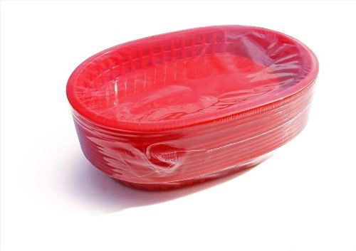 36 reusable red oval fast food basket set diner barbecue picnic serving ware for sale