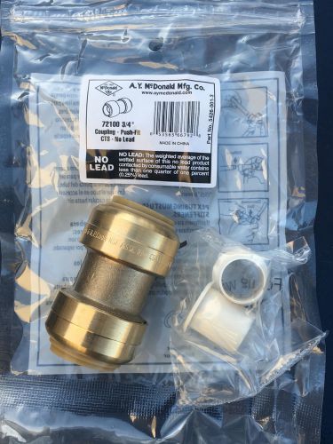 24 sharkbite style 3/4&#034; quick connect brass push fitting straight coupling for sale