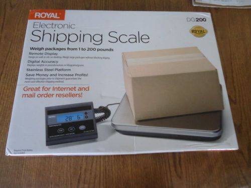 Royal Electronic Shipping Scale DG200 , New in Box ,1 to 200 lbs