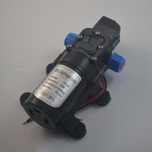 DC 12V 60W Mini Micro Diaphragm High Pressure Water Pump Automatic Switch 5L/min