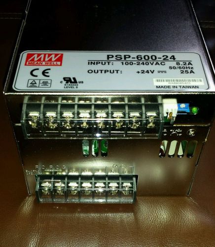 Mean Well PSP-600-24 AC/DC Power Supply Single-OUT 24V 25A 600W, US Authorized
