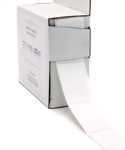 1&#034; x 1-1/2&#034; square white color-code labels | permanent adhesive writable surf... for sale