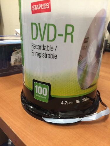 100/Pack 4.7GB DVD-R Spindle Opened
