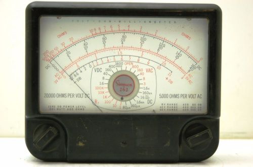 Simpson 262 Series, 2 Volt Ohm Milliammeter DC 1.6, 8, 40, 160, 400, 1600 V