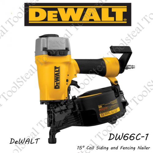 Dewalt dw66c-1r 15° coil siding and fencing nailer for sale