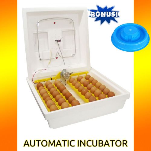 FULLY AUTOMATIC DOMESTIC INCUBATOR WITH AUTOMATIC EGG TURNING +VACUUM DRINKER
