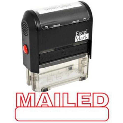 ExcelMark MAILED Self Inking Rubber Stamp - Red Ink (42A1539WEB-R)