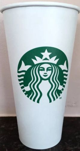 Case Of 600 STARBUCK&#039;S Venti 20 Ounce White Paper Hot Cups 15 Sleeves of 40 Cups