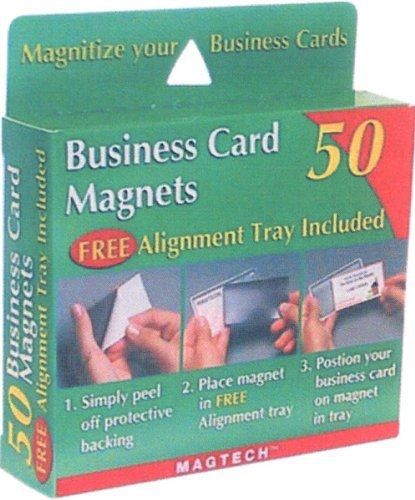 Magtech business card magnets with alignment tray, 50 count (50050) for sale