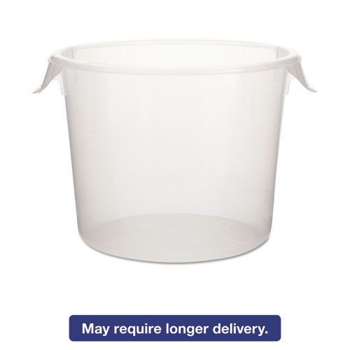 Round storage containers, 6 qt, 10dia x 7 5/8h, clear for sale