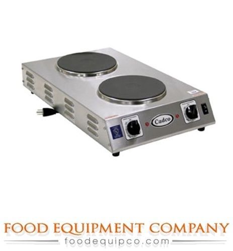 Cadco CDR-2CFB Double Space Saver Electric Hot Plate 1800W Stainless Steel