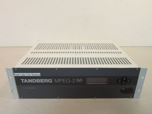Tandberg TT1100 MPEG-2 DVB Professional Decoder, Powers On, 100V, View for Opts