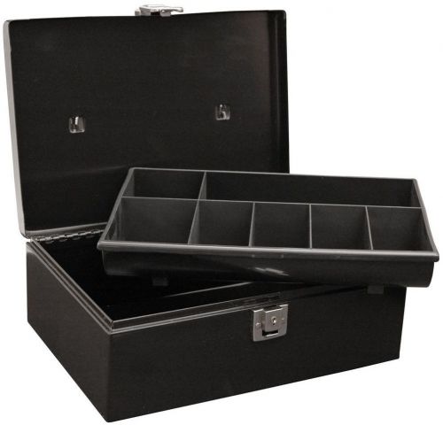 Master Lock Locking Durable Steel Cash Box with 7 Compartment Tray New 7113D