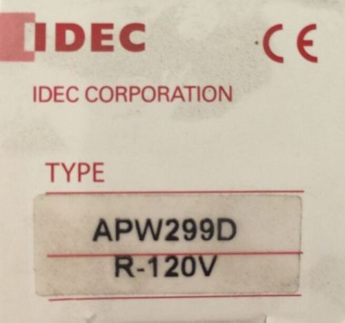 IDEC APW299D, R-120V Panel Mount Indicator Led 22Mm RED 120V