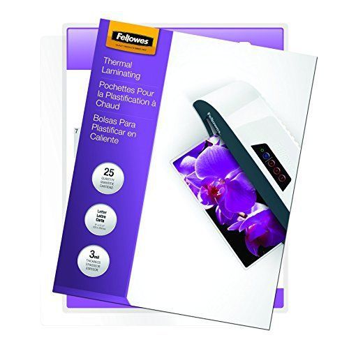 Fellowes Thermal Laminating Pouches, ImageLast, Letter Size, 3 Mil, 25 Pack