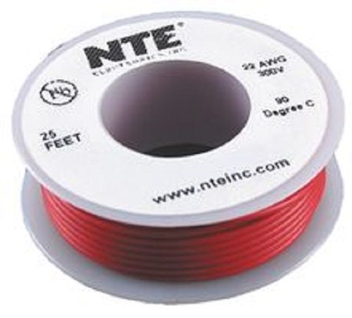 NTE WA08-02-10 Hook Up Wire Automotive Type 8 Gauge Stranded 10 FT RED