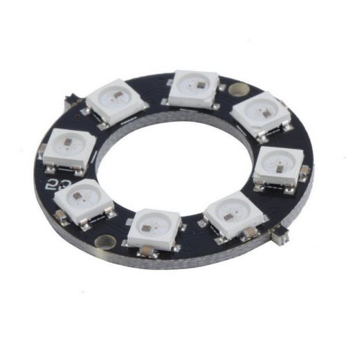 WS2812 8-Bit 5050 RGB LED Lamp Panel Round Ring LED Driver Development Board WW