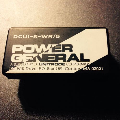 BRAND NEW POWER GENERAL DC TO DC CONVERTER MODEL DCU1-5-WR/5