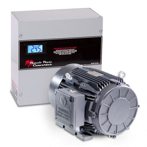 3 hp rotary phase converter - tefc, voltage display, industrial grade - pc3nlv for sale