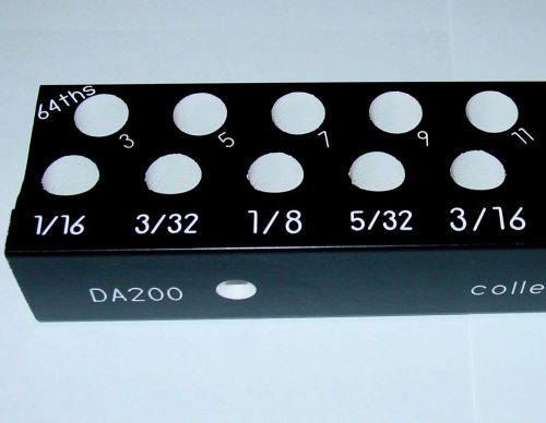 Da 200 collet storage rack, engraved sizes, holder stand set da200 200da (#cl) for sale