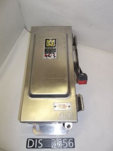 Square d 600 vac max volt 30 amp non fused disconnect (dis2656) for sale