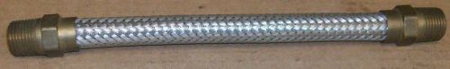 Stainless steel flexible 5/8&#034; id x 10&#034; hose 1/2&#034; male to 1/2&#034; male for sale