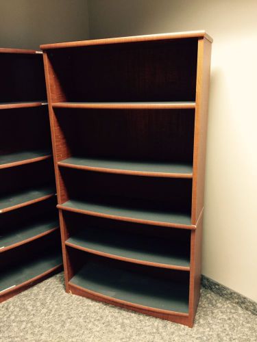 BOOKCASE by BUSH OFFICE FURNITURE 69&#034;H NON-COMMERCIAL QUALITY in CHERRY COLOR
