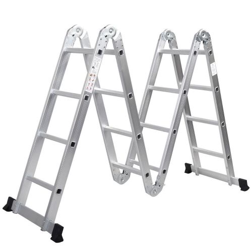 Nb  folding 330lb 15.5ft step platform multi purpose aluminum scaffold ladder for sale