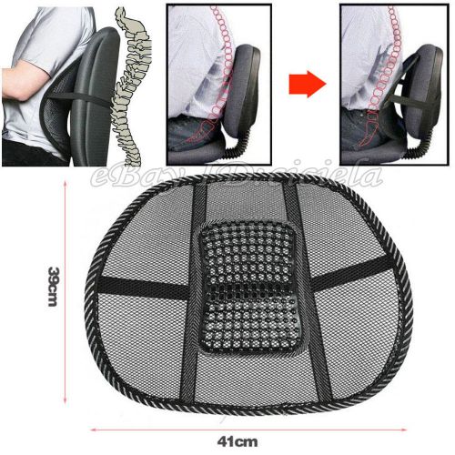 New Black Cushion Mesh Cool Vent Back Lumbar Truck Seat Support Car Office Chair