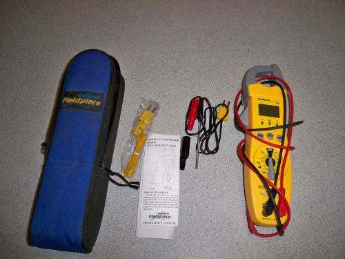 Fieldpiece SC66 Digital Clamp Meter with Temperature Probe, Case, and Leads
