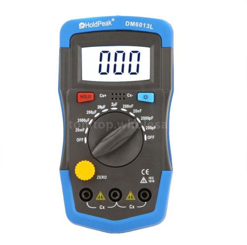 DM6013L Digital Capacitance Meter Capacitor Tester 1999 counts LCD Backlight
