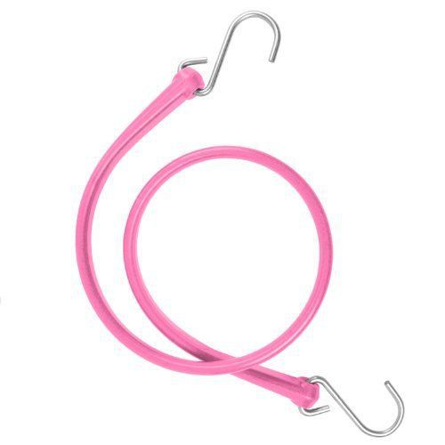 NEW The Perfect Bungee 31-Inch Strap with Galvanized Steel S-Hooks  Pink