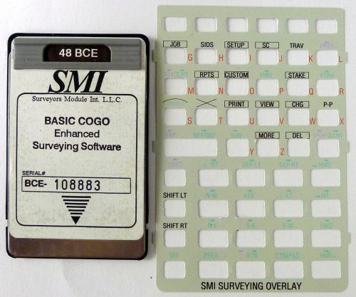 SMI Basic COGO Enhanced Surveying Software W\ Keyboard Overlay For HP48GX 108883