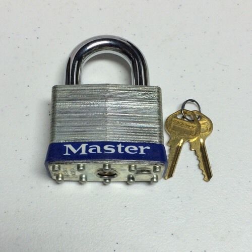 Master Lock #15 Padlock, KD, 1-1/4 Inch H, 5 Pin, Boron Alloy