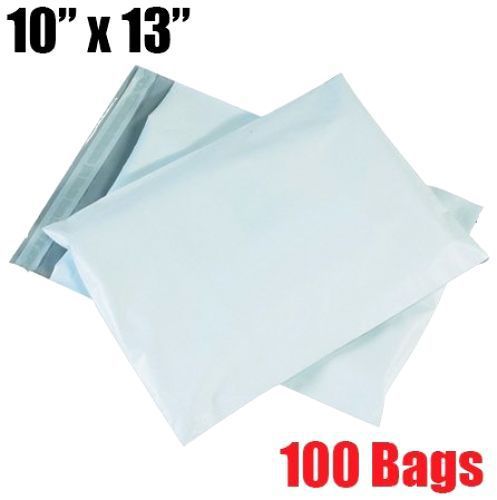 100 - 10x13 White Poly Mailers Bags
