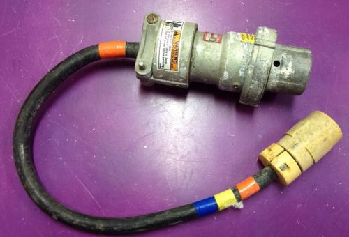 Appleton powertite acp3023bc 30 amp 2 wire 3 pole pin &amp; sleeve connector used for sale