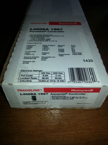New honeywell high or low limit aquastat controller l4006a1967 free shipping*** for sale