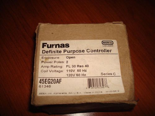 Furnas definite purpose controller 45eg20af open enclosure 2 poles 30/40 110v for sale