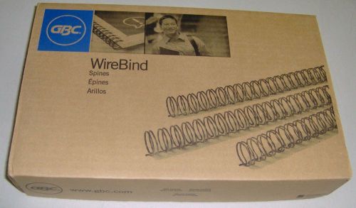GBC 977500840 Black WireBind Spines 1/4&#034; Dia.Unopened Case 40 Sheet Cap.100/Box