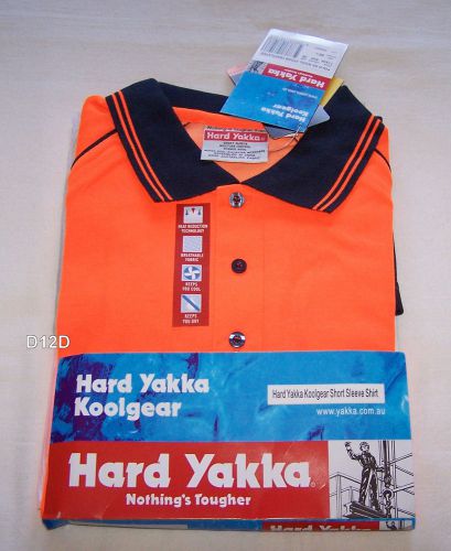 Hard Yakka Mens Koolgear 11845 Orange Hi Vis Woolscience Polo Size 2XL New