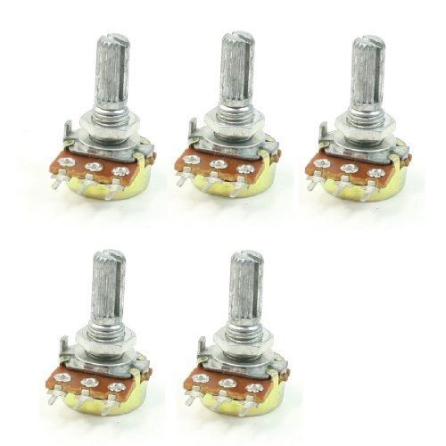 Uxcell b50k 50k ohm adjustment single linear rotary taper potentiometer 5 pcs for sale