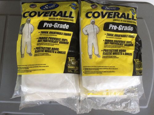 Lot 4 Scott Coverall Pro-Grade (Large/XL) Painters Coveralls Never Used Hooded