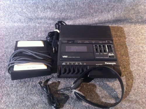 Panasonic RR-830 Cassette Transcriber Complete w/headphones &amp; Foot Pedal VSC