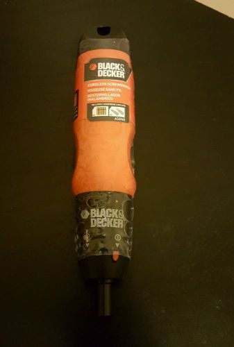 Black &amp; Decker Cordless Screwdriver Orange and Black Brand New In Package