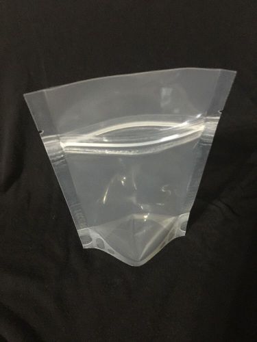 4x6x2 clear ziplock standup pouch  5mil qty 100 for sale