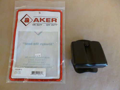 AKER A523-BP-2 DOUBLE MAGAZINE POUCH BLACK PLAIN FOR 9mm