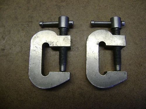 Vtg Lot of 2 Machinist Clamps Toolmaker Tools Solid 1&#034; Opening Machinist Made